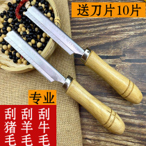 Scrape pig hair knife stainless steel planing pig hair artifact commercial shaving knife selling pig meat stall scraping pig face pig foot hair knife