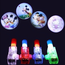Cartoon projection finger light Ring light Childrens luminous small toys gift night market stalls hot supply of goods