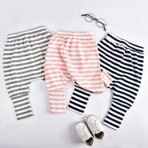 Fall boy outside wearing pants spring female child beating bottom trousers male and female baby Harun pants winter clothing baby large PP pants