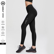 Magic Weiwei MOLYVIVI Luminous Yoga Pants Womens Hip High Waist Sports Fitness Tight Pants Outside Wear Leggings