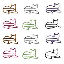 Cute paper clip Creative cartoon color metal paper clip Cute small fresh office little cat paper clip