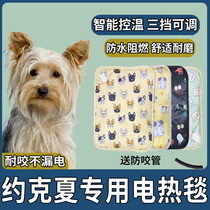 Yorkshire dog special electric blanket dog cushion sleeping with bite-resistant winter waterproof heating sleeping mat pet electric bedding