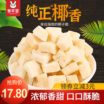 Coconut crisp pieces of oil-free Fine 500g baking material snacks ready-to-eat coconut dried coconut slices Hainan specialty roasted
