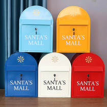 Retro vertical mailbox tin mailbox wall hanging suggestion box mailbox home decoration commercial beauty Chen props customization