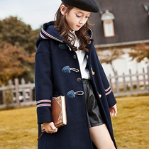 Girl child Son Coat Children Gross Fur Coats Thick and Long Horn Buttons 2021 New Ocean Gas Great Boy Girl Autumn Winter