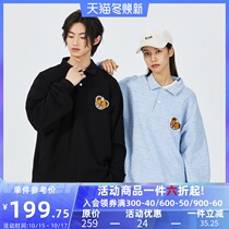 PSO Brand Little Bear lapel polo shirt mens long sleeve T-shirt 2021 new fashion Brand couple top