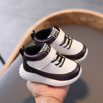 Baby sneakers 0-1-2-3 years old boy toddler shoes autumn winter season Baby plus velvet cotton shoes autumn soft bottom
