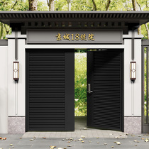 Outdoor wrought iron courtyard door double door aluminum villa door rural home courtyard fence door single open Iron Gate