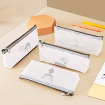 Japanese ins transparent pen bag stationery box girl junior high school simple large capacity 2020 new popular primary school students