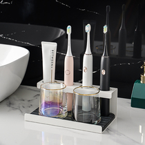 Punch-free electric toothbrush rack Simple home toilet suction wall-mounted storage table multifunctional set