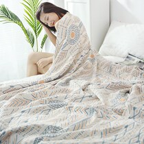 Towel cover blanket cotton gauze summer quilt blanket nap vintage nostalgic Double Summer adult thin cover quilt
