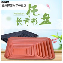 Flower pot tray rectangular plastic thickened Torto multi-meat chassis water tray deepened bonsai base flowerpot base