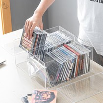 Black gum record containing shelf dvd album containing box cd disc collection shelf disc storage finishing frame acrylic