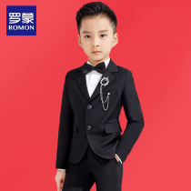 Romon childrens suit suit boy small host dress Middle and large childrens piano performance suit Flower girl boy suit