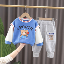 Boy Trends Spring Dress Jersey Suit Baby Handsome 2022 new children Spring-autumn season Sport Boys Ocean Gas