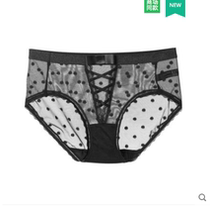 Fendipoem FB00102 Sexy Lace Polo Dot Mesh Yarn Crotch Pure Cotton Triangle Briefs F300102