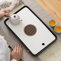 Ceramic tea tray home kung fu tea set tea table Japanese modern simple small tray drain water dry brewing Taiwan tea sea