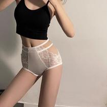 Fashion new French lace edge sexy panties womens high waist hip lift hollow seamless breathable cotton briefs