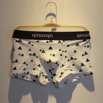 Article 1-3 Japan-ROK version of minimalist wind mens underwear mens flat corner pants cotton breathable suction sweating boy Four corner damp personality
