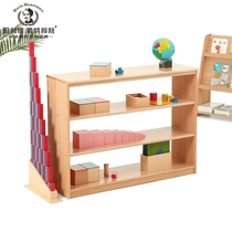Kindergarten Montessori beech wood education cabinet solid wood early education nursery area corner cabinet children furniture storage cabinet