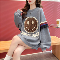 Pregnant Woman Spring Dress Blouse Outside Fashion Net Red Gestation Woman Dress Spring Autumn section Long sleeves Undershirt Round Collar Loose T-Shirt Tide