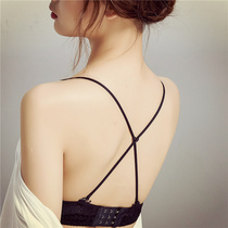 Rui Difen thin strap shoulder strap cross non-slip sexy beautiful back can be exposed one-word collar underwear belt bra strap