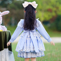 Year Old Female Baby Dress Spring Dress 2023 New Girl Loretta Princess Dress Spring Tandem Dress Child Skirt