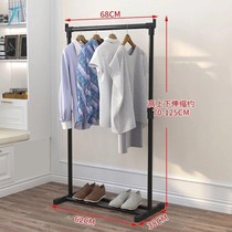  Floor-to-ceiling hanger small indoor mini drying rack Household balcony simple telescopic folding clothes rack single pole hanging