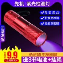 UV banknote detection lamp mini flashlight detection special pen small portable machine fluorescent agent detection lamp small