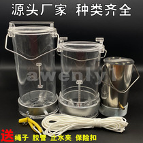 Water Sampler Organic Glass Water Quality Sampler Stainless Steel Deep Water Sewage Collector Sampling Barrel 1L2L2 5L3L