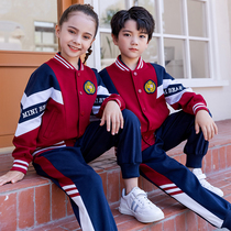 Primary and secondary school students autumn school uniforms college style sports games childrens class uniforms spring and autumn cotton