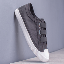 Mens shoes Summer breathable 2022 New sloths One foot pedal Low Canvas Shoes Men Casual Sports 100 Hitchhiking Shoes