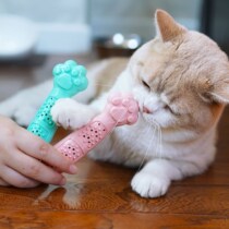Multifunctional cute claw cat toy cleaning mouth itching bite catnip toothbrush soft bite resistant massage tooth stick