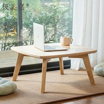 Solid wood window table Nordic window sill bed Kang table tea table balcony computer Japanese desk short tatami tea table