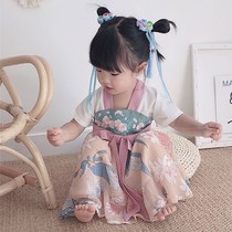 Female baby Hanfu dress girl dress Summer 3 a 2 year old girl ancient style baby child fairy dress child