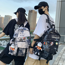 Junior high school trend backpack high school students sports simple backpack women 2021 new bag men ins