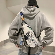 ins tide card chest bag men sports casual student backpacks bag boys single shoulder bag new small bag women skew satchel