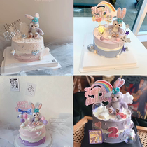 Stella Rabbit Cake Decoration Net Red Children Stella Rabbit Birthday Cake Star Dailu Cake Decoration Ornaments