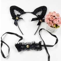 Head accessories sexy sex toys hot accessories set of leg ring neck belt Bell lovers rabbit ears lure flirtation