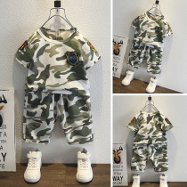 Boy Summer clothes suit Childrens summer Childrens camouflamenades Boys Military Special Soldiers Short Sleeve Army Training Uniforms