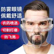 Protective mask Transparent dust-proof hood Full-face mask cap Anti-droplet pesticide isolation protective cover Eye protection glasses