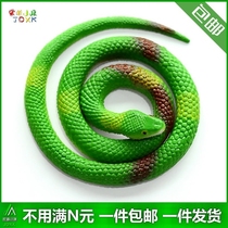 Simulation soft glue snake white snake children toy snake little white snake lady green snake props animal fake snake funny