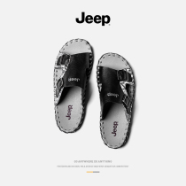 jeep gip slippers men summer outwear non-slip personality abrasion resistant soft bottom sandals casual sports beach cool tug
