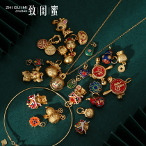 Ancient Phargold Beads Balsamic Beads Sand Gold Transfer Beads Diy Bracelet Accessories Handstring Accessories Beads Sarkin Accessories Sepal Pearl Bell