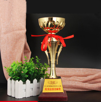 Manufacturers supply trophies metal crafts gifts football sports trophies high-end metal trophies customized