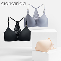 Front buckle underwear womens summer beauty back without steel ring bra thin small chest gathering adjustment type non-marking bra