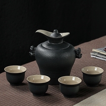 Warm wine Candlestick heating yellow liquor hot wine pot boiling pot half a catty wine dispenser household ceramic wine set set