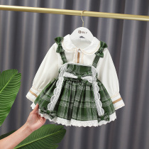  Girls Autumn Lolita Princess dress Baby birthday dress Childrens dress Baby girl Western style skirt