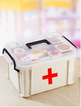 Family extra-large medicine box multi-layer medical emergency product storage box household plastic childrens medicine box visit