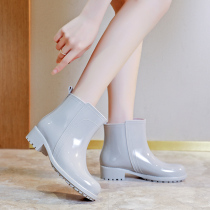 Rongdajia Jade Day Series Rain Boots Women Spring New Short Cylinder Rubber Shoes Fashion waterproof anti-slip rain shoes Ladies Summer